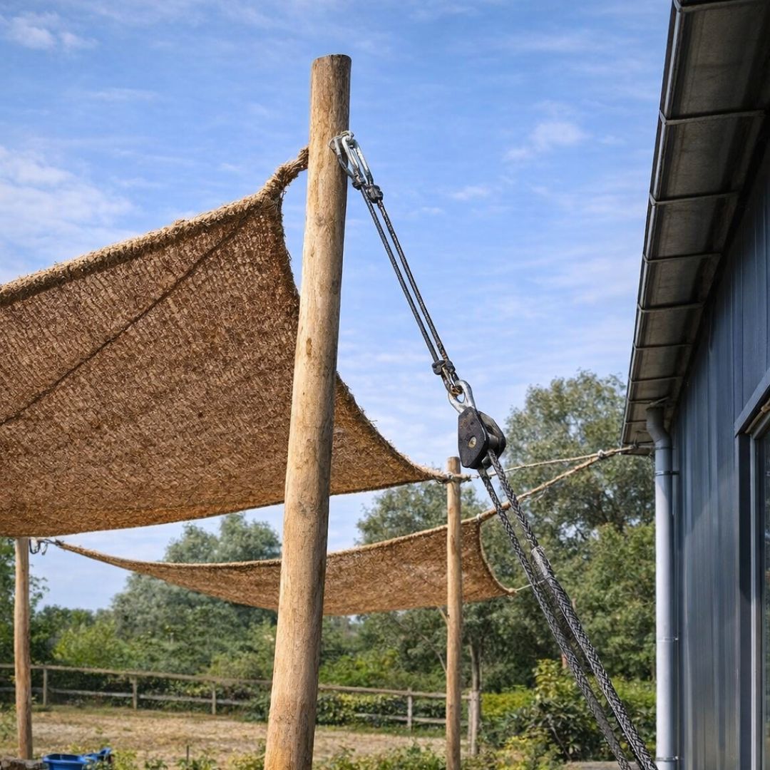 Schaduwdoek van kokosvezel - <strong>vierkant</strong>
