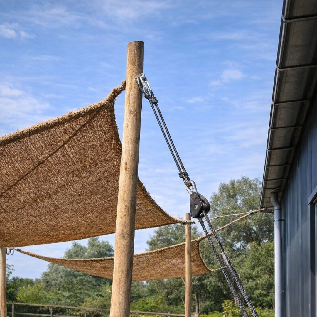 Schaduwdoek van kokosvezel - <strong>rechthoek</strong>